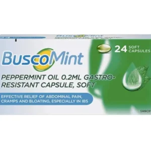 Buscomint Peppermint oil 0.2ml – 24 Capsules