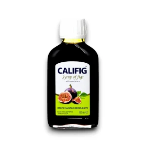 Califig Syrup of Figs 100ml – natural fig-based liquid food supplement with sweeteners, designed to help maintain regularity.