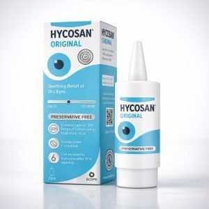 Hycosan Original Eye Drops 7.5ml bottle – dry eye relief with 0.1% Hyaluronic Acid.