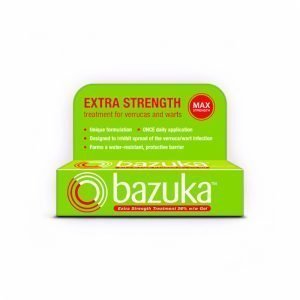 Bazuka Extra Strength Treatment Gel is a treatment for verrucas and warts. It is suitable for use by adults, the elderly and children aged over 2 years.