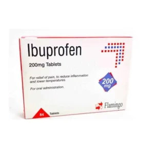 Ibuprofen 200mg Tablets – white and blue box, labelled with strength and pack size