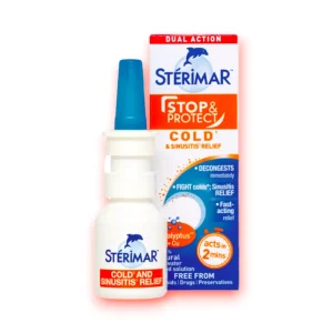 Sterimar Stop & Protect Cold & Sinusitis nasal spray bottle for fast cold and sinus relief