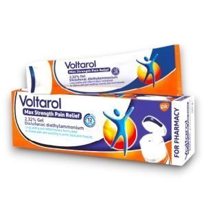 Voltarol Max Strength Pain Relief 2.32% Gel – 100g tube for joint and muscle pain relief