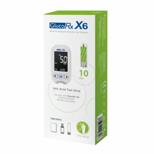 GlucoRx X6 Uric Acid Test Strips (10)