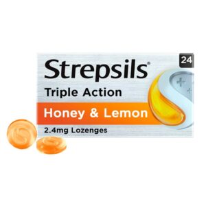 Strepsils Triple Action 24 Lozenges - Honey & Lemon