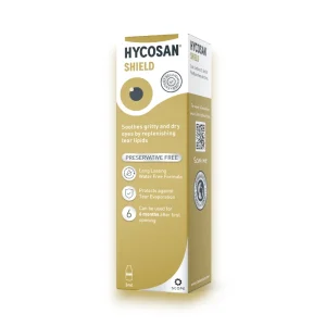 Hycosan Shield Eye Drops 3ml – Preservative-Free Dry Eye Relief with 100% Perfluorohexyloctane.
