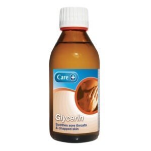 Care Glycerin Liquid 200ml – Oral Relief for Sore Throats and Topical Moisturiser for Dry Skin.