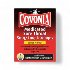 Covonia Medicated Sore Throat 5mg/1mg Lozenges Lemon | 36