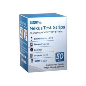 GlucoRx Nexus Blood Glucose Test Strips | 50