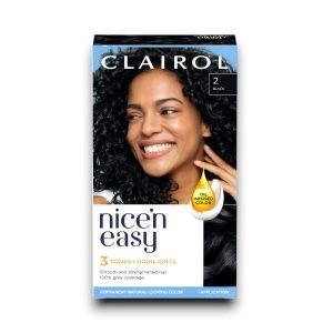 Clairol | Nice’n Easy Crème | Natural Looking Permanent Hair Dye | Black #2