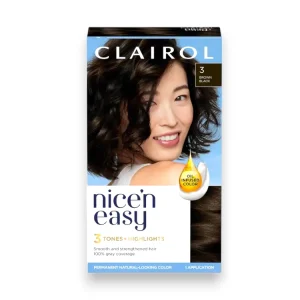 Clairol | Nice’n Easy Crème | Natural Looking Permanent Hair Dye | Brown Black #3