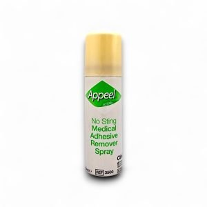 Appeel No Sting Medical Adhesive Remover 50ml Spray – alcohol-free, gentle solution for easy removal of medical dressings and adhesive tapes.