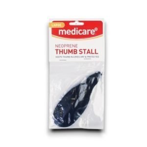 Medicare Neoprene Thumb Stall Medium – durable neoprene sleeve providing warmth and protection for thumb injuries.