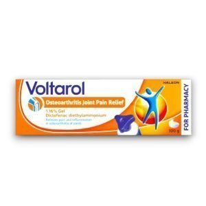 Tube of Voltarol Osteoarthritis Joint Pain Relief 1.16% Gel for targeted joint and muscle pain relief.