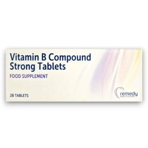 Vitamin B Compound Strong Tablets – white box, 28 tablets, labelled “Vitamin B Compound Strong”