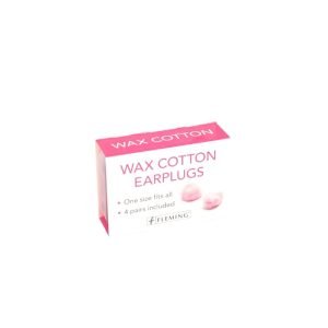 Medicare Wax Cotton Earplugs – 4 pairs of soft, moldable earplugs providing noise and water protection for sleep, travel, and swimming.