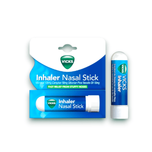 Vicks Inhaler Nasal Stick – Menthol-based decongestant vapour stick for fast nasal congestion relief