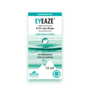 Eyeaze 0.2% Eye Drops – Preservative-Free Lubricating Eye Solution 10ml Bottle.