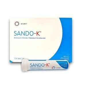 Sando-K Effervescent Tablets pack for low potassium support.