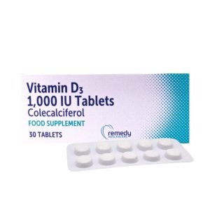 Vitamin D 1000iu Tablets – Daily Food Supplement for Bone, Muscle and Immune Health.